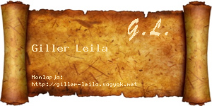 Giller Leila névjegykártya